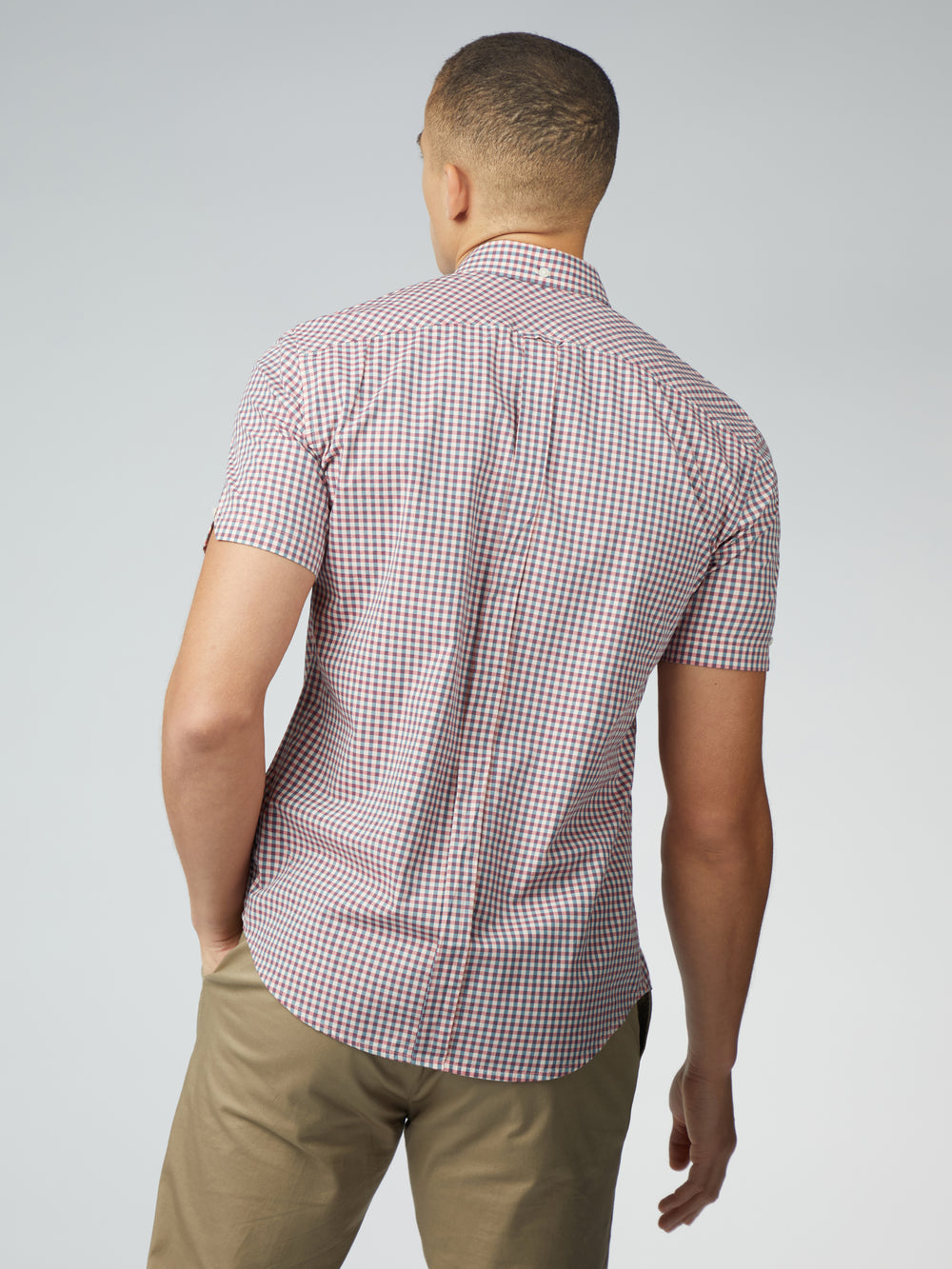 Chemises Ben Sherman Signature Short Sleeve Gingham Rouge Blanche | AZH-13097619